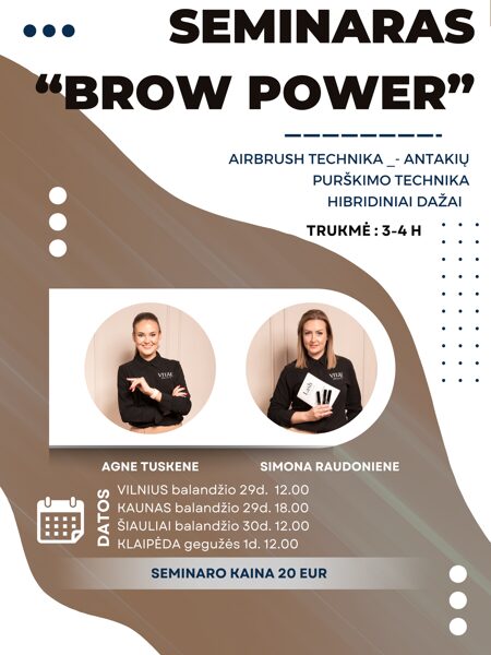 BROW POWER seminaras 